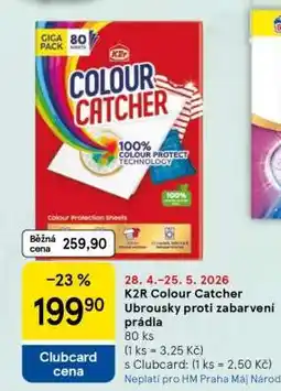 Tesco K2R Colour Catcher Ubrousky proti zabarvení prádla nabídka