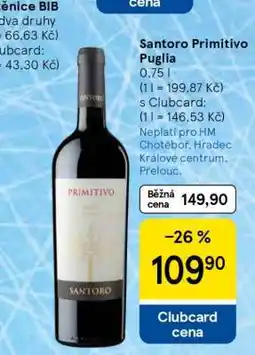 Tesco Santoro Primitivo Puglia nabídka