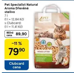 Tesco Pet Specialist Natural Aroma Dřevěné stelivo nabídka