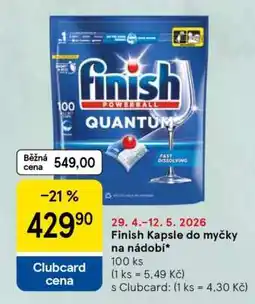 Tesco Finish Kapsle do myčky na nádobí nabídka
