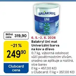 Tesco Balakryl Uni mat Univerzální barva na kov a dřevo nabídka