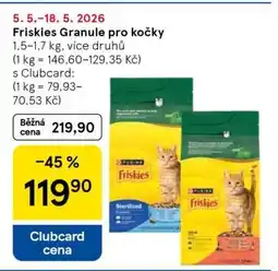 Tesco Friskies granule pro kočky nabídka