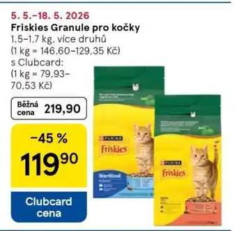 Tesco Friskies granule pro kočky nabídka