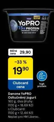 Tesco Danone YoPRO Odtučněný jogurt nabídka