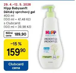 Tesco Hipp Babysanft Dětský sprchový gel nabídka