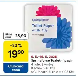 Tesco Springforce Toaletní papír nabídka