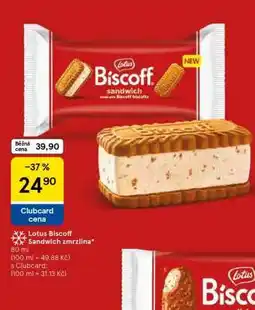 Tesco Lotus Biscoff Sandwich zmrzlina nabídka