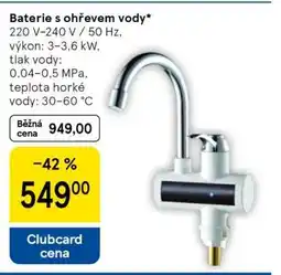 Tesco Baterie s ohřevem vody nabídka