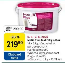 Tesco Malíř Plus malířský nátěr nabídka
