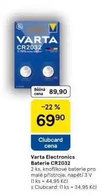 Tesco Varta Electronics Baterie CR2032 nabídka