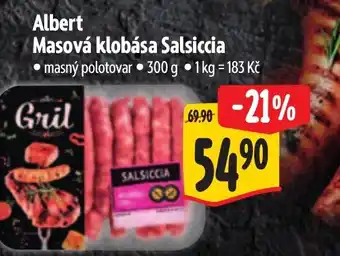 Albert Albert Masová klobása Salsiccia nabídka