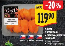 Albert Albert Kuřecí steak v medovo-pikantní marinádě nabídka