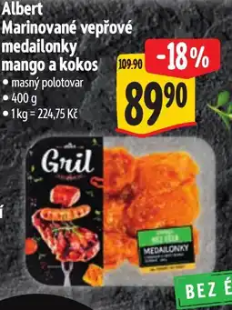 Albert Albert Marinované vepřové medailonky mango a kokos nabídka