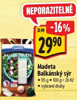 Albert Madeta Balkánský sýr nabídka