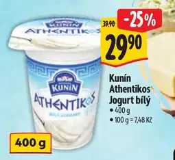 Albert Kunín Athentikos Jogurt bílý nabídka