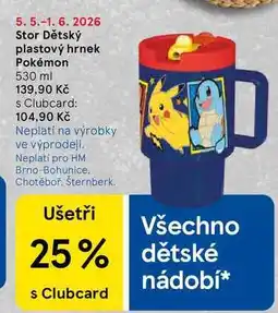 Tesco Stor Dětský plastový hrnek Pokémon nabídka