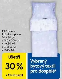 Tesco F&F Home Ložní souprava, 70 x 90 cm a 140 x 200 cm nabídka
