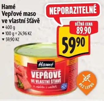 Albert Hamé Vepřové maso ve vlastní šťávě nabídka