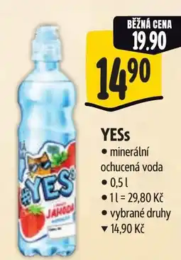 Albert YESs minerální ochucená voda nabídka