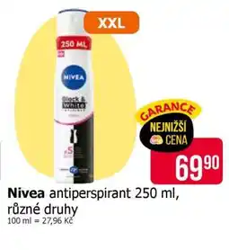 Teta Nivea antiperspirant 250 ml, různé druhy nabídka