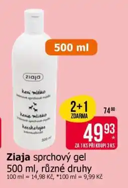 Teta Ziaja sprchový gel 500 ml, různé druhy nabídka