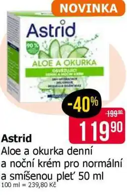Teta Astrid Aloe a okurka denní a noční krém pro normální a smíšenou pleť 50 ml nabídka