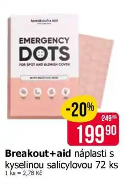 Teta Breakout+aid náplasti s kyselinou salicylovou 72 ks nabídka