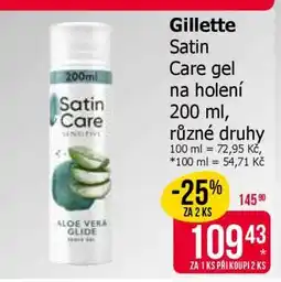 Teta Gillette Satin Care gel na holení 200 ml, různé druhy nabídka