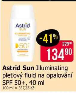 Teta Astrid Sun Illuminating pleťový fluid na opalování SPF 50+, 40 ml nabídka