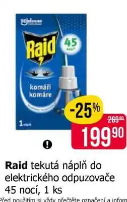Teta Raid tekutá náplň do elektrického odpuzovače nabídka