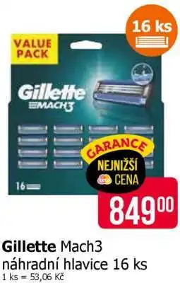 Teta Gillette Mach3 náhradní hlavice 16 ks nabídka