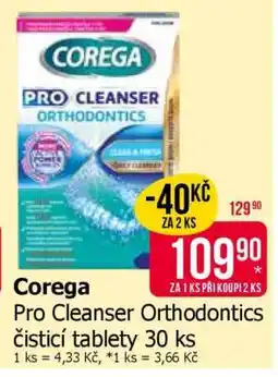 Teta Corega Pro Cleanser Orthodontics čisticí tablety 30 ks nabídka