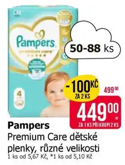 Teta Pampers Premium Care Dětské plenky nabídka