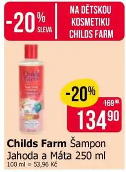 Teta Childs Farm Šampon Jahoda a Máta 250 ml nabídka