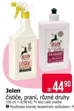 Teta Jelen čističe, praní, různé druhy nabídka