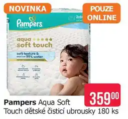 Teta Pampers Aqua Soft Touch dětské čisticí ubrousky 180 ks nabídka