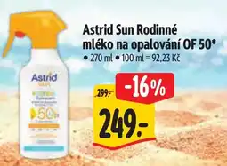 Albert Astrid Sun Rodinné mléko na opalování OF 50* nabídka