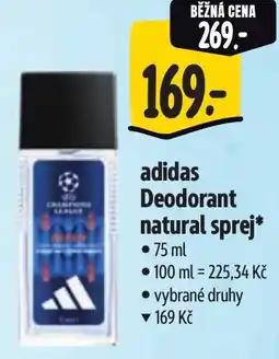 Albert adidas Deodorant natural sprej nabídka