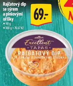 Albert Rajčatový dip se sýrem a piniovými oříšky nabídka
