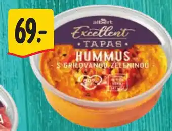 Albert Hummus s grilovanou zeleninou nabídka