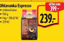 Albert Jihlavanka Espresso nabídka