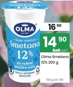 Kubík potraviny Olma Smetana 12% nabídka