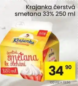 Kubík potraviny Krajanka čerstvá smetana 33% nabídka