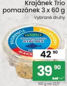 Kubík potraviny Krajánek Trio pomazánek nabídka