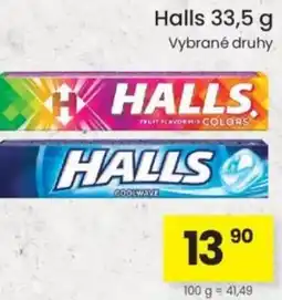 Kubík potraviny Halls nabídka