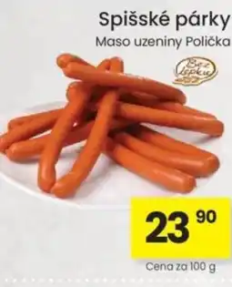 Kubík potraviny Spišské párky nabídka