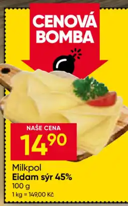 Hruška Milkpol Eidam sýr 45% nabídka