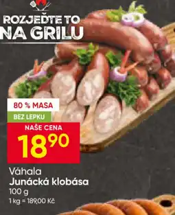 Hruška Váhala Junácká klobása nabídka