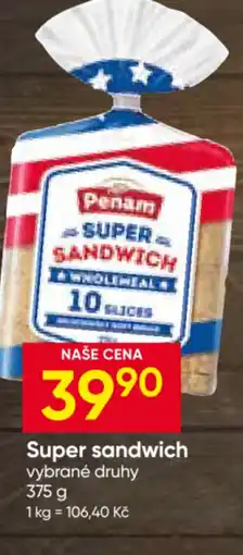 Hruška Super sandwich nabídka