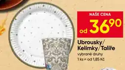 Hruška Ubrousky/ Kelímky/Talíře nabídka